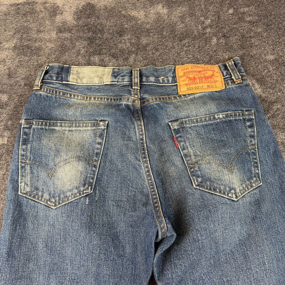 Levi's 1967 LVC Vintage 505-0217 Raw Selvedge Denim Jeans 29 (29X29.5) Big E - Picture 8 of 16